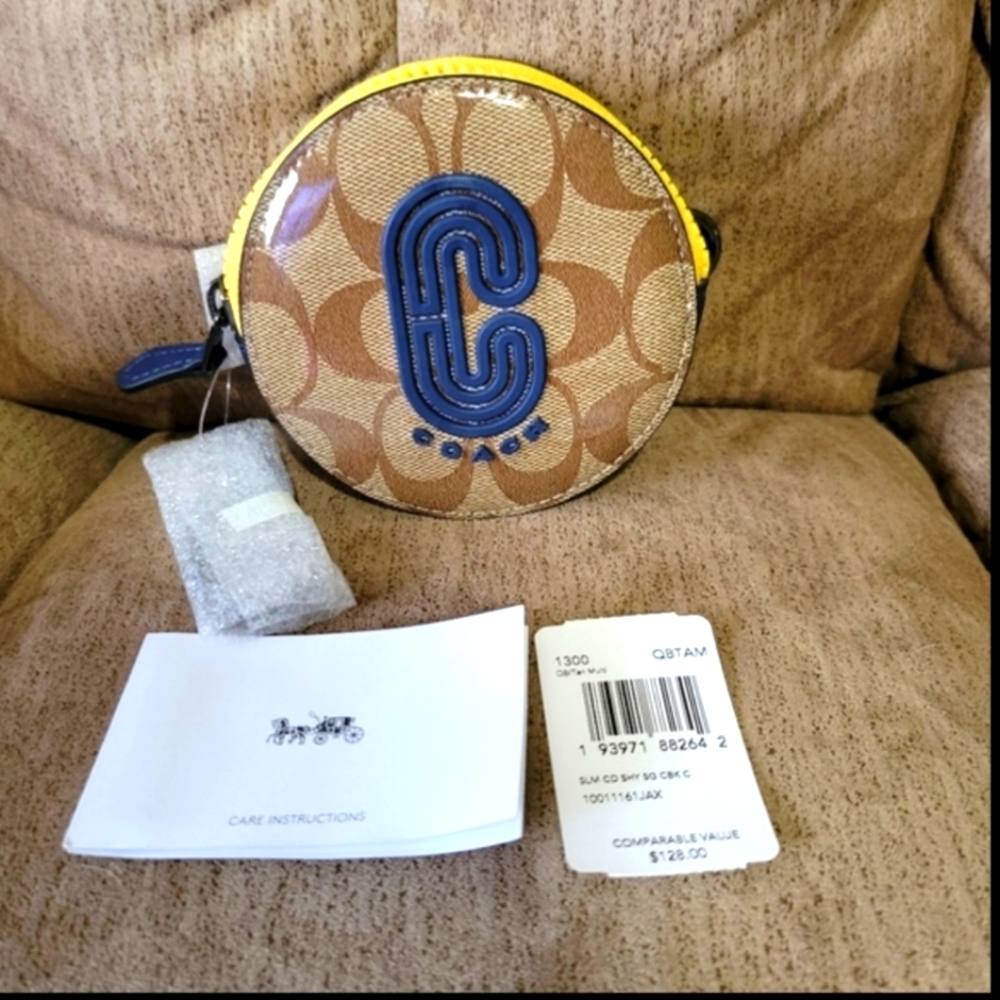 Coach Round Hybrid Pouch NWT
